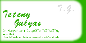 teteny gulyas business card